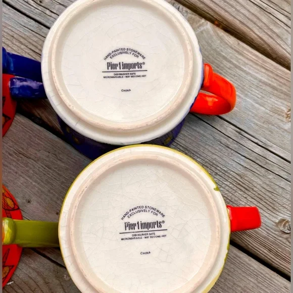 4 Pier 1 Owl Stacking Mugs In A Rack - Picture 10 of 15